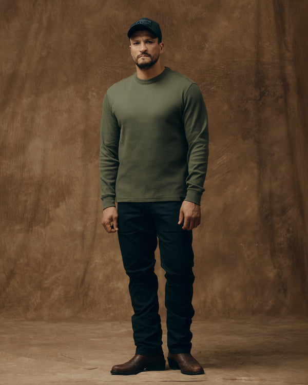 filson Waffle Knit Thermal Crewneck Mossy Rock