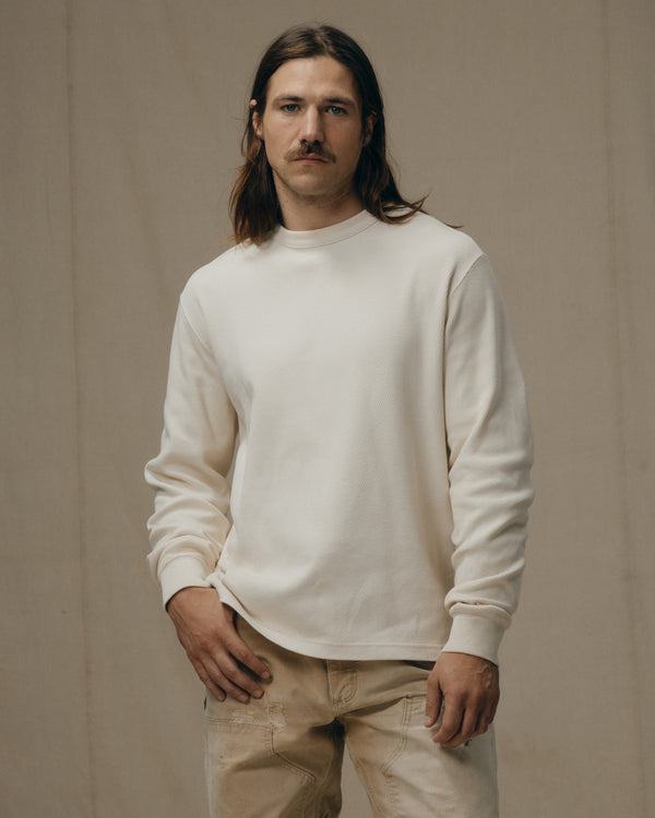 filson Waffle Knit Thermal Crewneck Sand