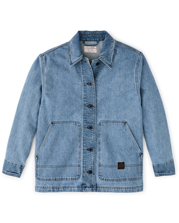 filson Women's Denim Barn Coat Stone Wash Indigo