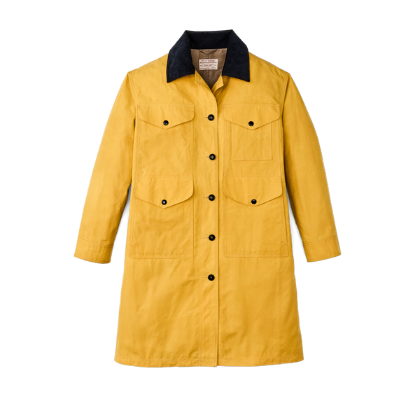 filson Women's Dry Waxed Long Cruiser Yellow