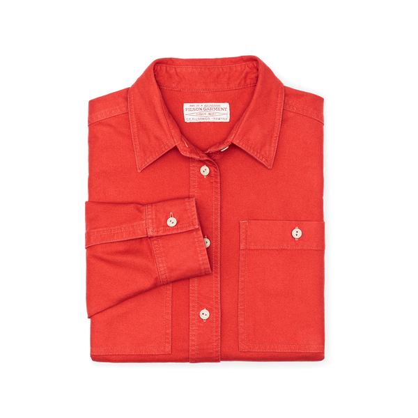Filson Women's Field Chamois Shirt Scarlet Red