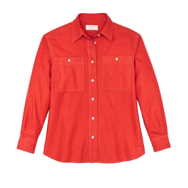 filson Women's Field Chamois Shirt Scarlet Red