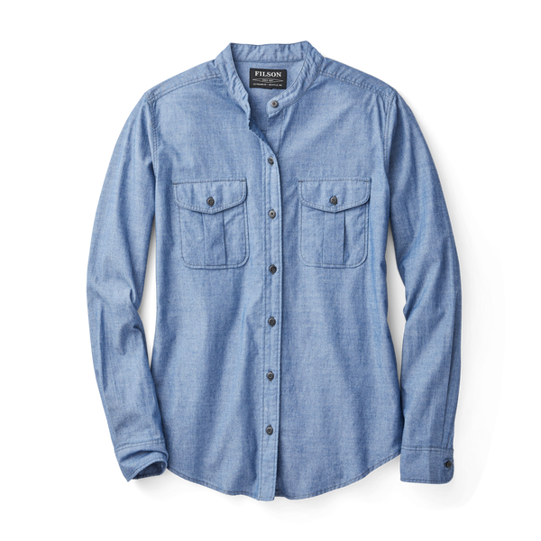 Filson Women's Kadin Island Shirt Indigo Chambray