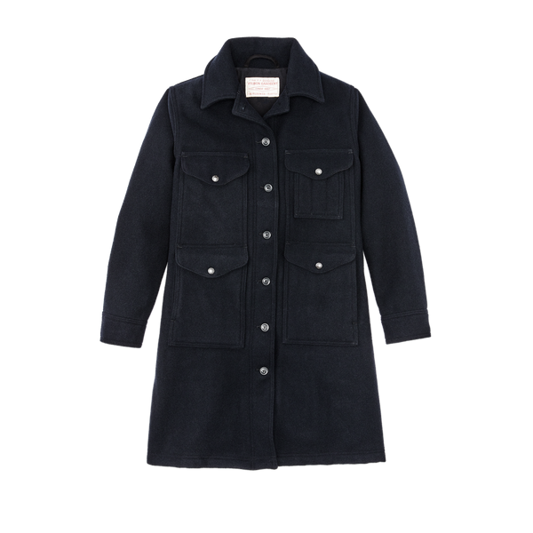 filson Women's Long Mackinaw Cruiser Dark Navy
