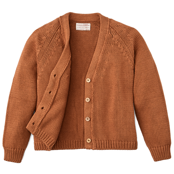 Filson Women's Rustic Cotton Cardigan Chestnut