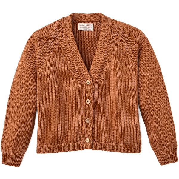 filson Women's Rustic Cotton Cardigan Chestnut