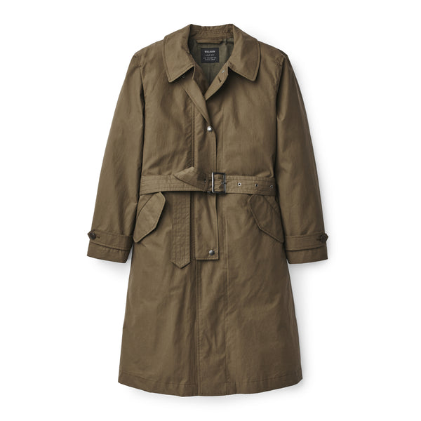 Filson Women's Sawyer Trench Coat Marsh Olive