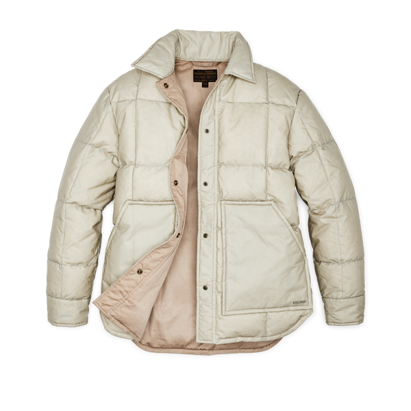 Filson Women's Waxed Down Barn Coat Light Tan