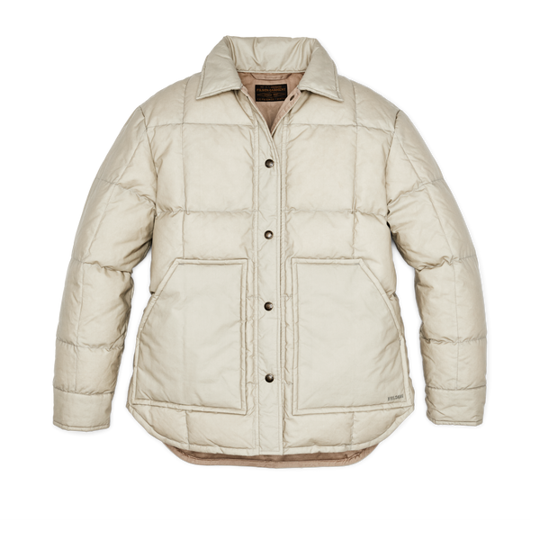 filson Women's Waxed Down Barn Coat Light Tan
