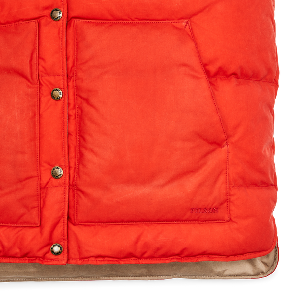Filson Women's Waxed Down Vest Campfire