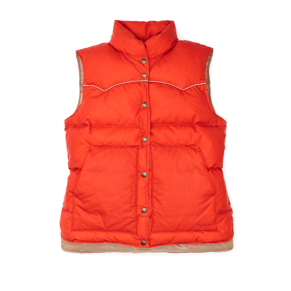 filson Women's Waxed Down Vest Campfire