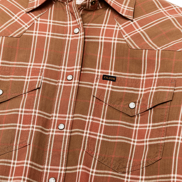 Filson Women's Western Flannel Shirt Clay Dust