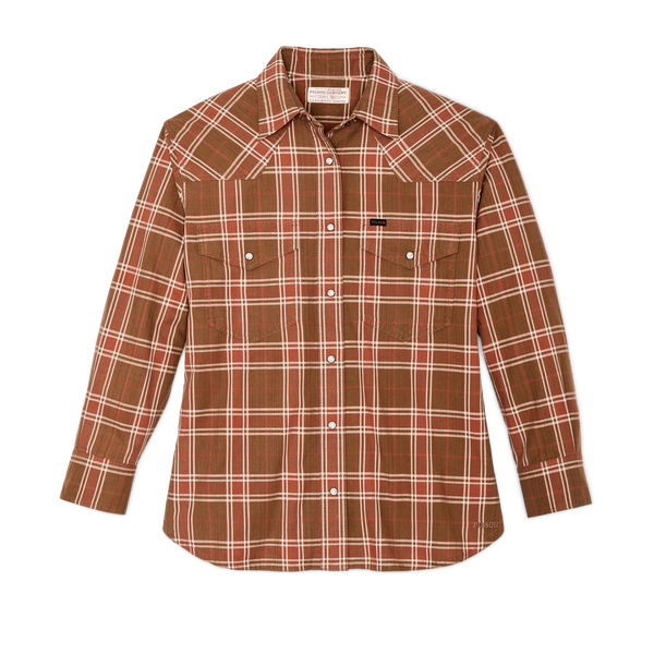 filson Women's Western Flannel Shirt Clay Dust
