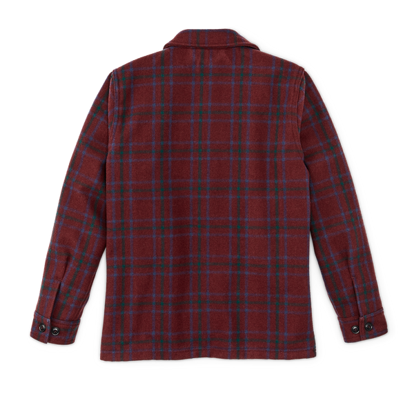 Filson Women's Wool Jac-shirt Deep Red Blue Green