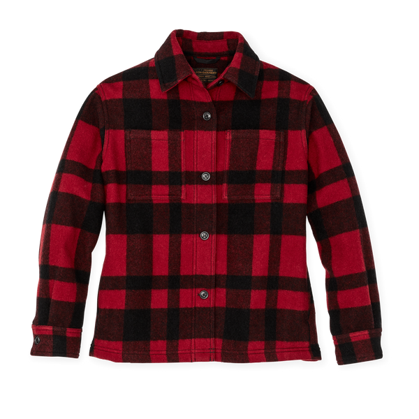 filson Women's Wool Overshirt Red / Black Plaid