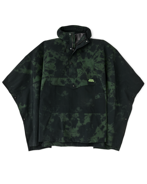 filson Filson X Housefly Swiftwater Rain Poncho Dark Green Tie Dye