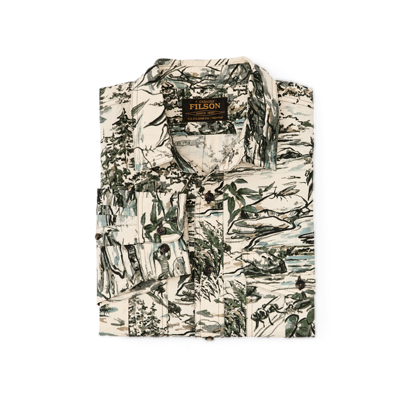 Filson Filson X Housefly Washed Feather Cloth Shirt Khaki / Scenic