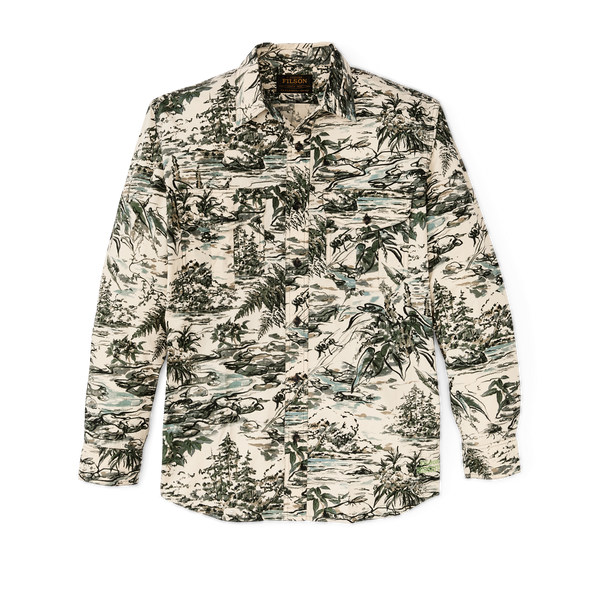 filson Filson X Housefly Washed Feather Cloth Shirt Khaki / Scenic