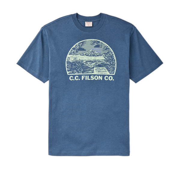 filson Frontier Graphic T-shirt Light Blue / Mountain Lake