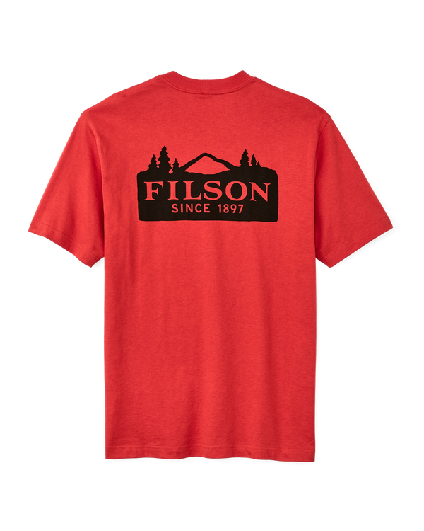 Filson Frontier Logo T-shirt Aurora Red / Scenic Mark