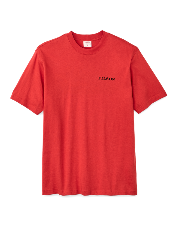 filson Frontier Logo T-shirt Aurora Red / Scenic Mark