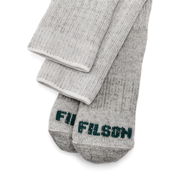 Filson Heavyweight Traditional Crew Socks Gray Heather