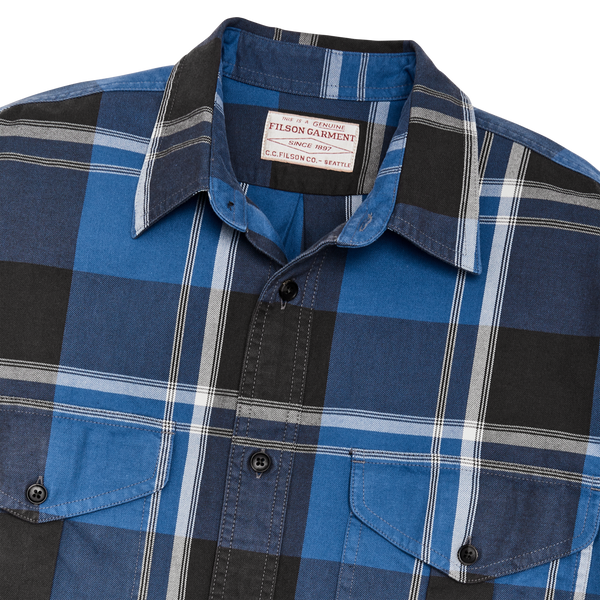 Filson Lightweight Alaskan Guide Shirt Blue / Faded Black / White Plaid