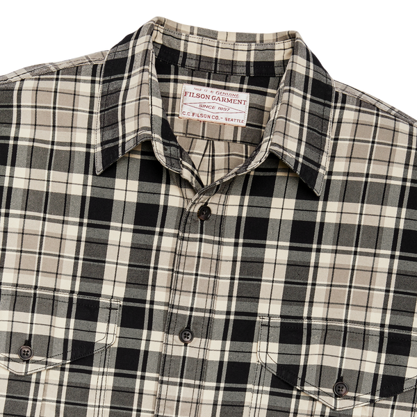 Filson Lightweight Alaskan Guide Shirt Cream / Black / Gray Plaid