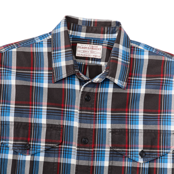 Filson Lightweight Alaskan Guide Shirt Glacier Blue Plaid