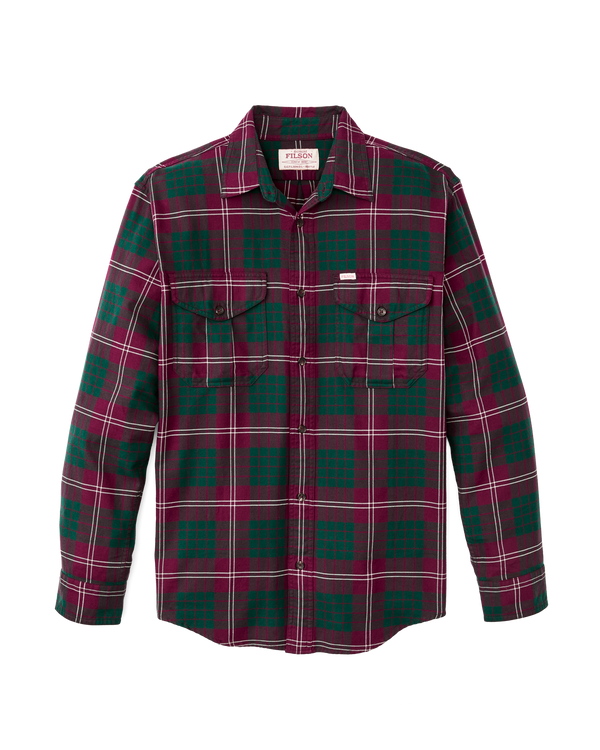 filson Lightweight Alaskan Guide Shirt Green / Burgundy / Multi Plaid