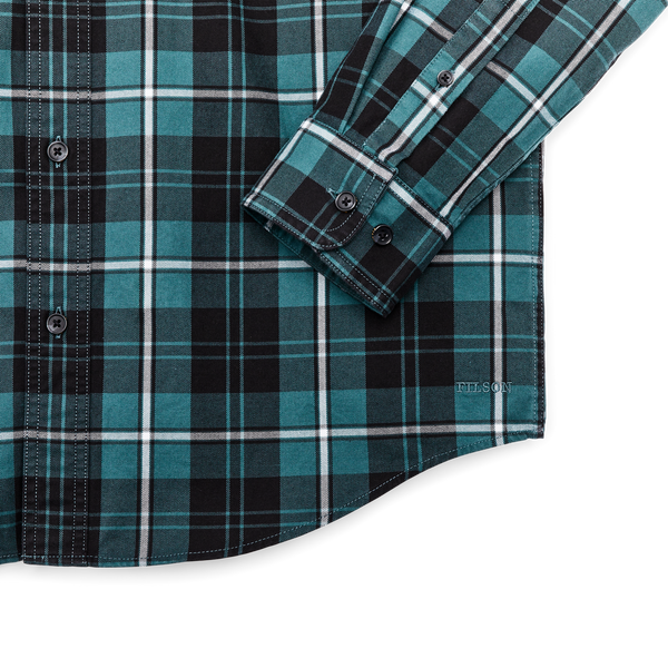 Filson Lightweight Alaskan Guide Shirt Petrol / Black / White Plaid