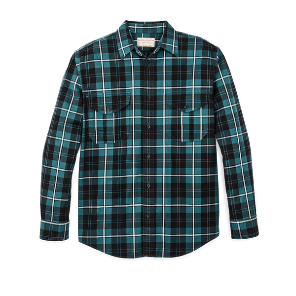 filson Lightweight Alaskan Guide Shirt Petrol / Black / White Plaid
