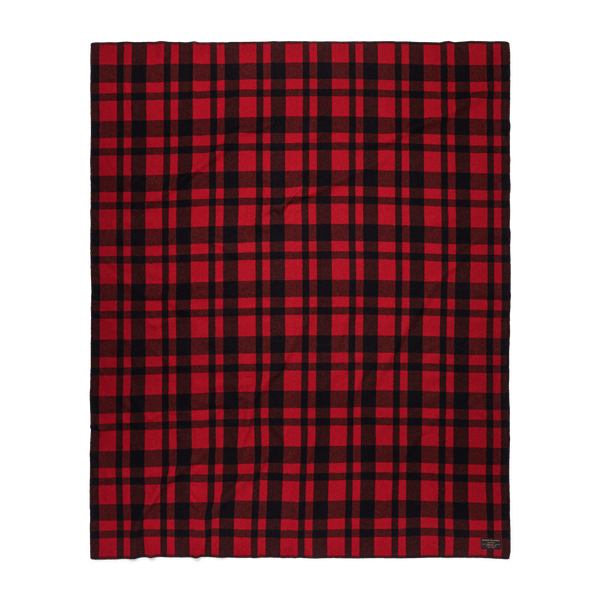 filson Mackinaw Wool Blanket Red / Black Heritage Plaid
