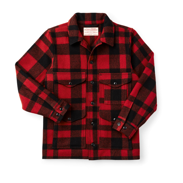filson Mackinaw Wool Cruiser Jacket Red/black Plaid