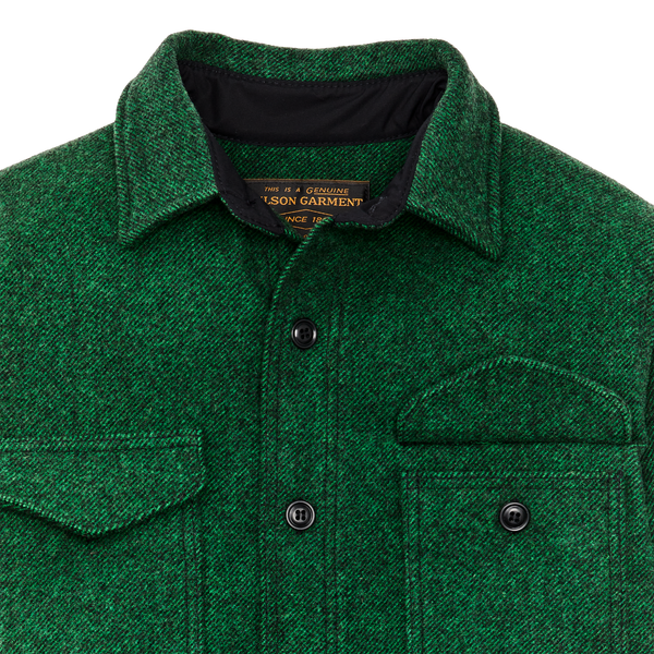 Filson Mackinaw Wool Jac-shirt Kelly Green / Black Twill