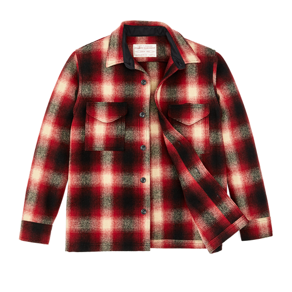 Filson Mackinaw Wool Jac-shirt Red / Black Ombre Plaid
