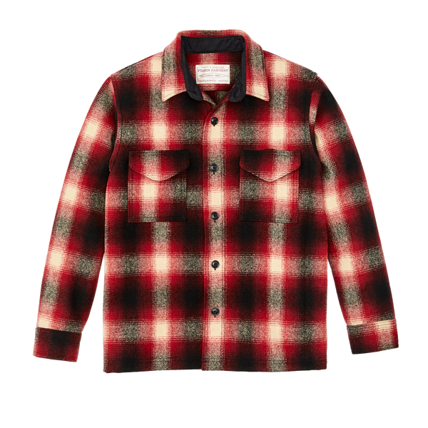 filson Mackinaw Wool Jac-shirt Red / Black Ombre Plaid