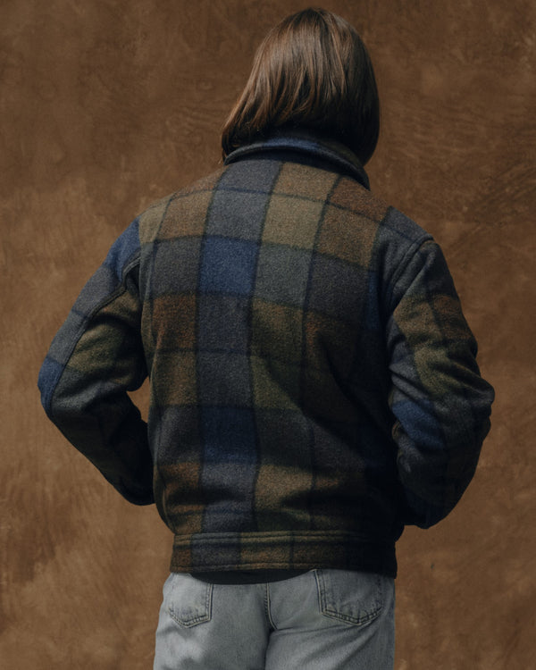 Filson Mackinaw Wool Work Jacket Blue / Brown / Gray Plaid