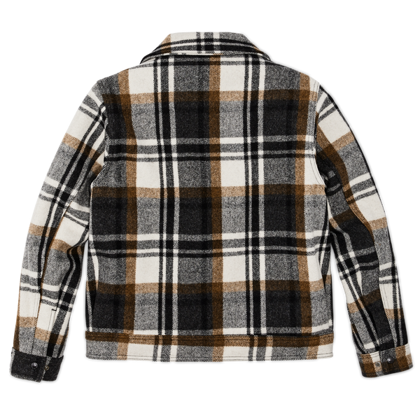 Filson Mackinaw Wool Work Jacket Blue Coal / Copper Heather Plaid