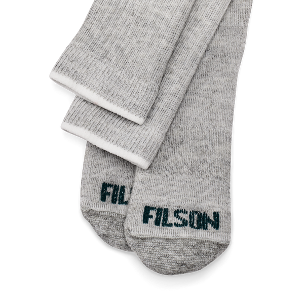 Filson Midweight Traditional Crew Socks Gray Heather