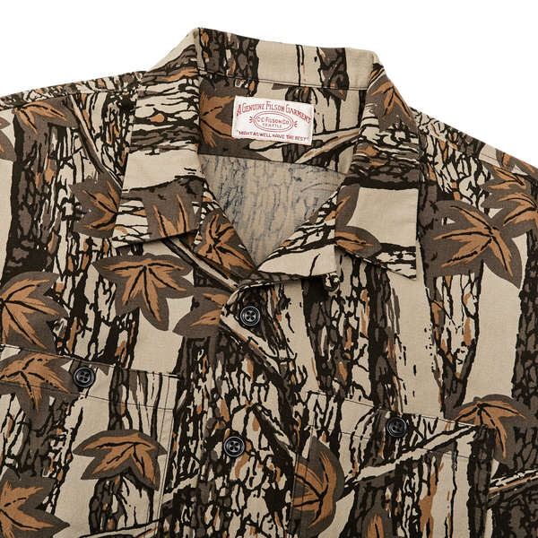 Filson Rustic Short Sleeve Camp Shirt Maple Bark Camo / Tan