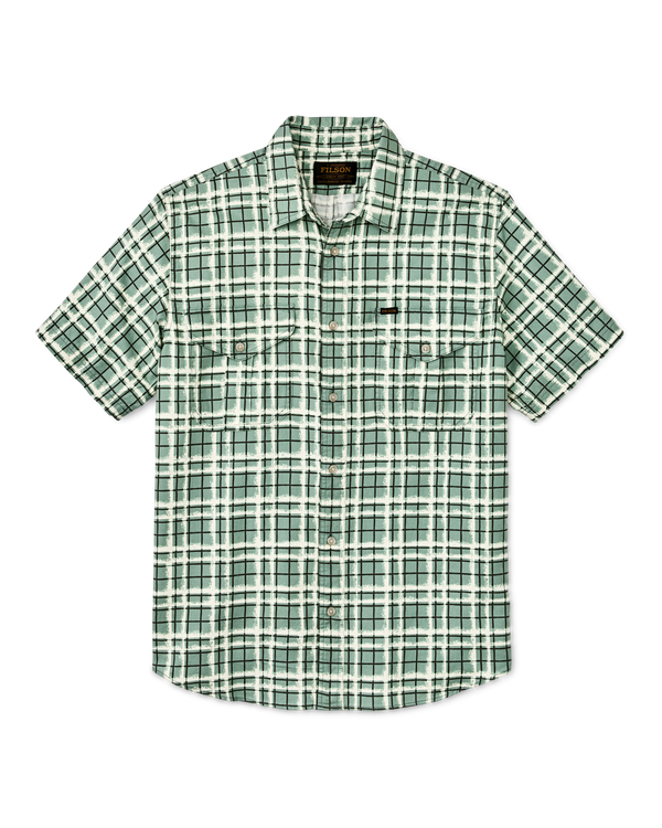 filson Short Sleeve Lightweight Alaskan Guide Shirt Deep Sea / Speckle Plaid