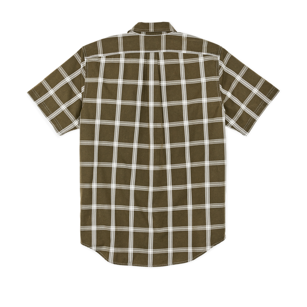 Filson Short Sleeve Lightweight Alaskan Guide Shirt Green / White Plaid