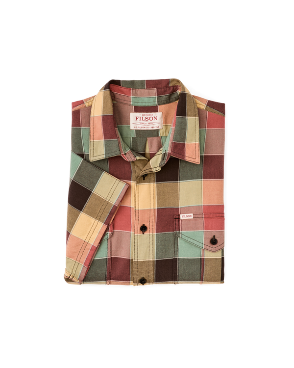 Filson Short Sleeve Lightweight Alaskan Guide Shirt Red / Multi Plaid