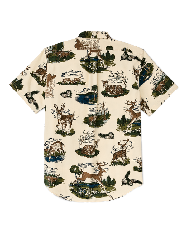 Filson Short Sleeve Lightweight Alaskan Guide Shirt Vintage White / Deer