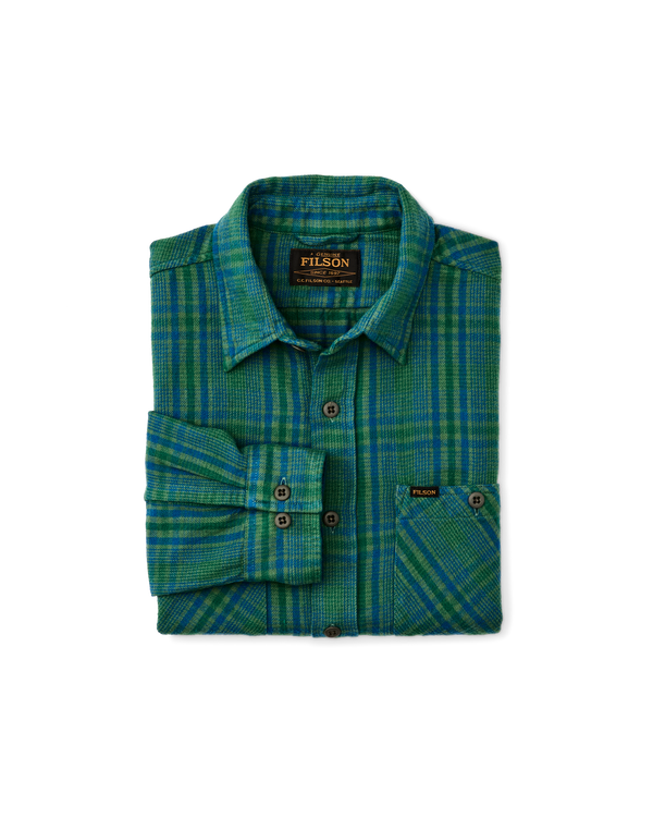 Filson The Rangeland Flannel Shirt Green / Blue Plaid