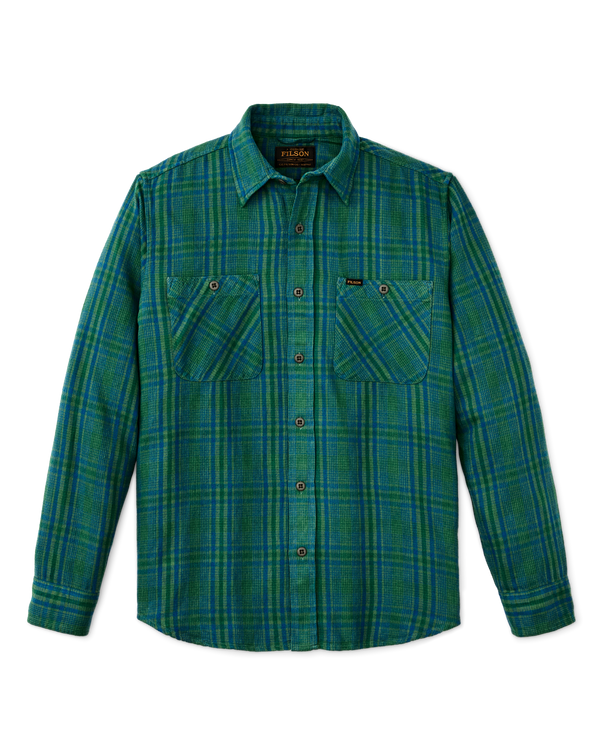 filson The Rangeland Flannel Shirt Green / Blue Plaid
