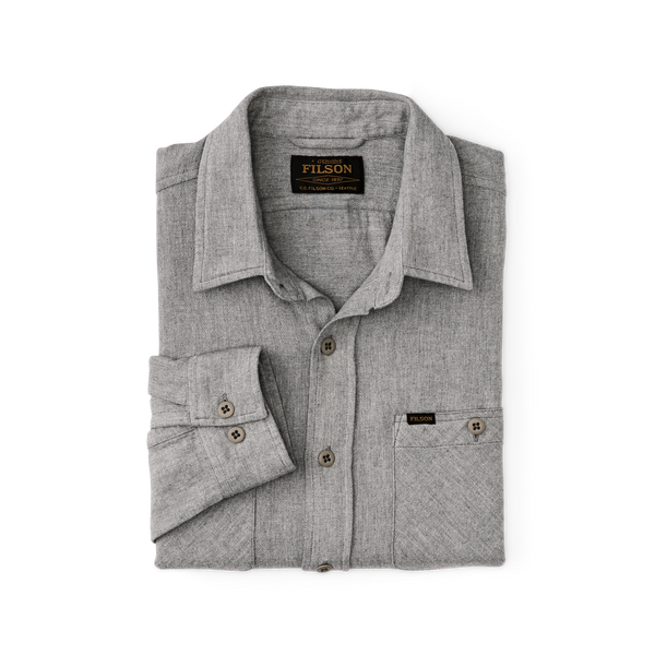 Filson The Rangeland Flannel Shirt Light Heather Gray