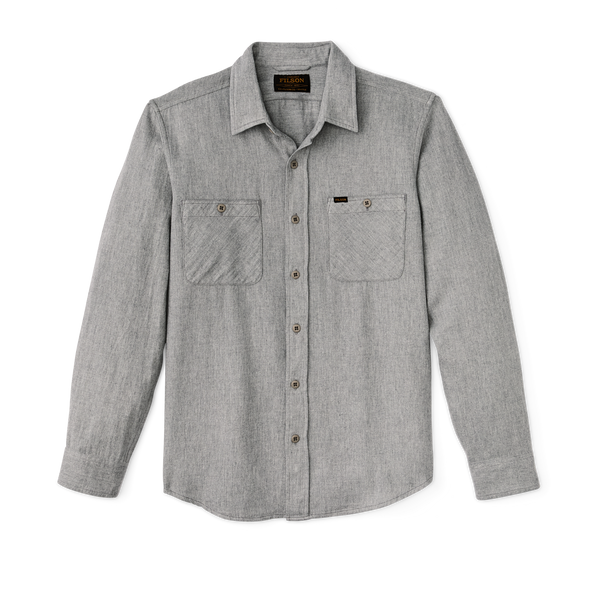 filson The Rangeland Flannel Shirt Light Heather Gray
