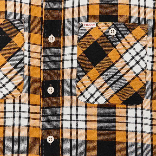 Filson The Rangeland Flannel Shirt Yellow / Faded Black Plaid